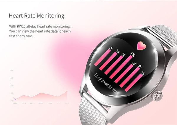New Smart Watch Women 1.04'' Screen IP68 Waterproof Heart Rate Monitor Sport Smartwatch For iOS Android