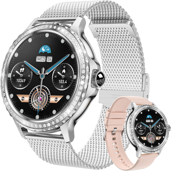 New Women's Smart Watch 1.3'' Large HD Screen IP68 Waterproof Heart Rate Monitor Sport Smartwatch