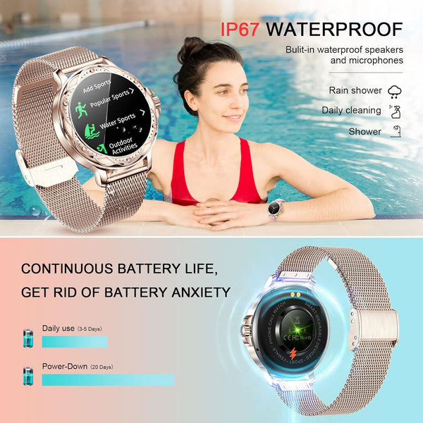 New IP67 Water-Resistant Luxury Fitness Tracker Sport Smart Watch For Android IOS