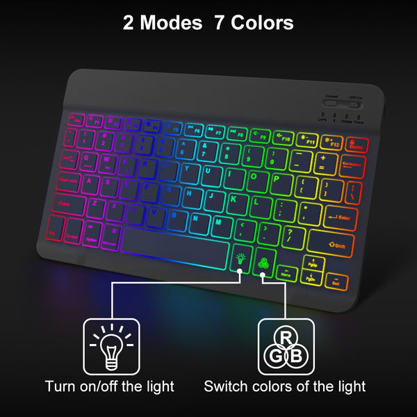 New Super Compact Multipurpose Backlit Wireless Portable Keyboard For PC IOS Android