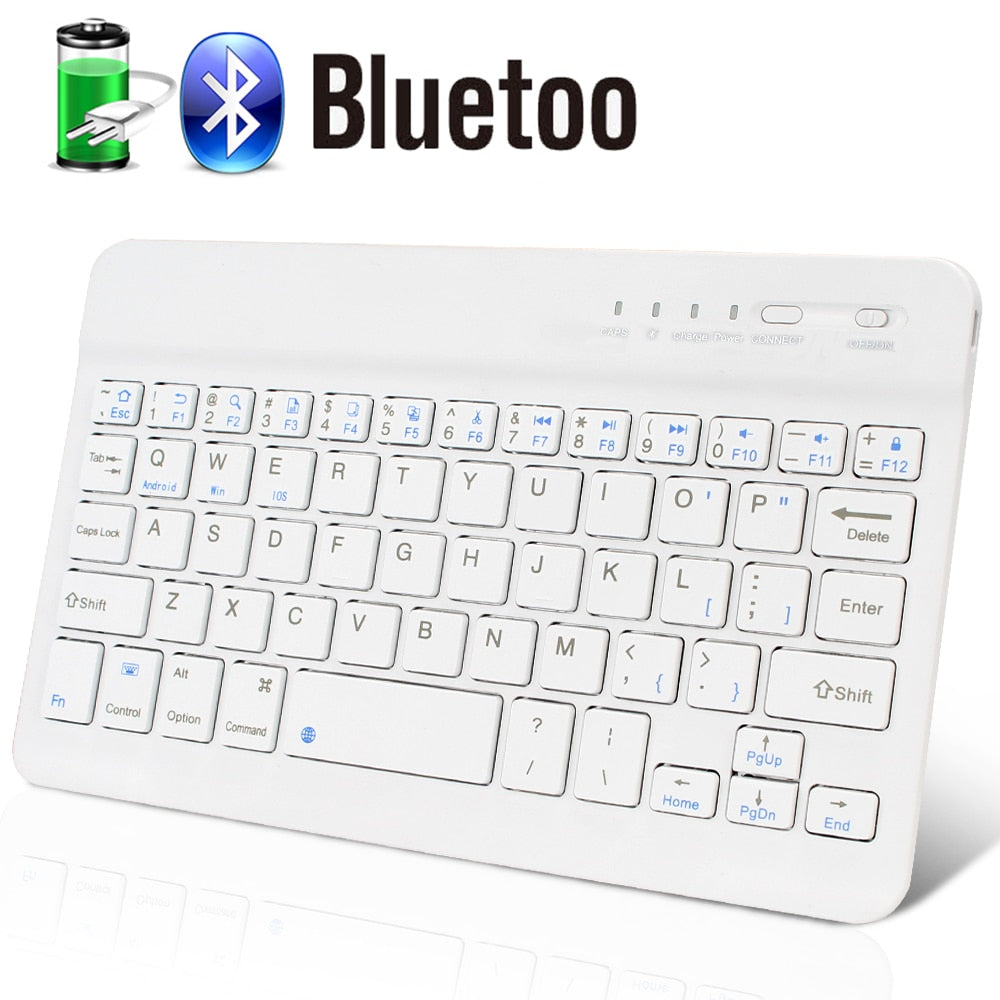 New Super Compact Silent Quiet Wireless Rechargeable Bluetooth Keyboard For PC iOS Androids Tablets