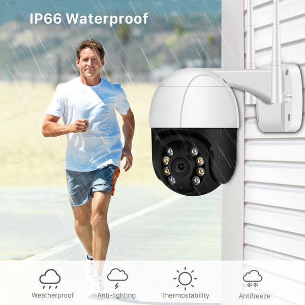 New 1080P Outdoor WIFI IP Wireless Security CCTV Camera With AI Human Detection