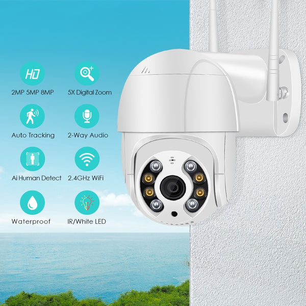 New HD 1080P 4K Wireless Night Vision Outdoor Surveillance WIFI IP Camera For Windows PC, Android IOS Phone and Tablets