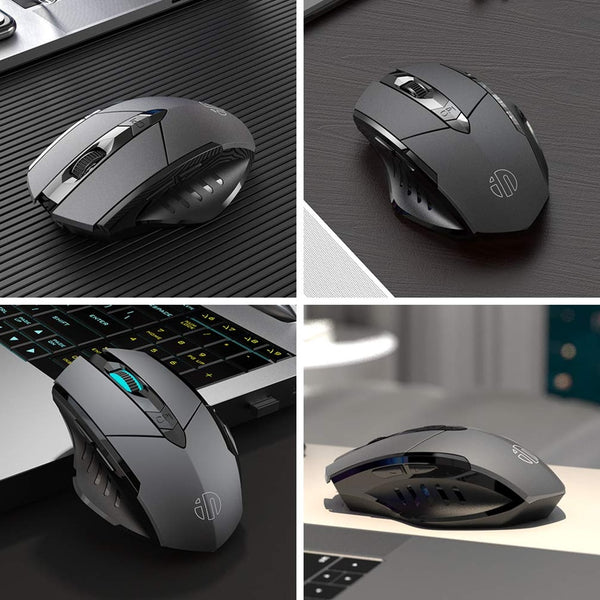 New 2.4GHz Ergonomic Silent Wireless Bluetooth Rechargeable Gaming Mouse For PC Mac Tablets