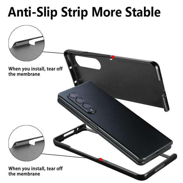 New Protective Leather Armor Case With Stylus Holder For Samsung Galaxy Z Fold 4 3 Series