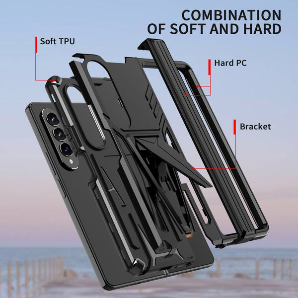 New Rugged Protective Armor Case With Kickstand For Samsung Galaxy Z Fold 4 3 Series