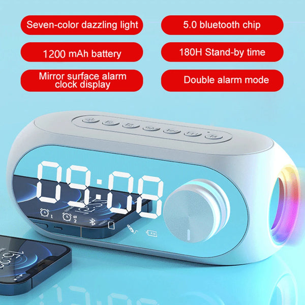 New HD LED Display Multifunctional Stereo Speaker With Alarm Clock FM Radio