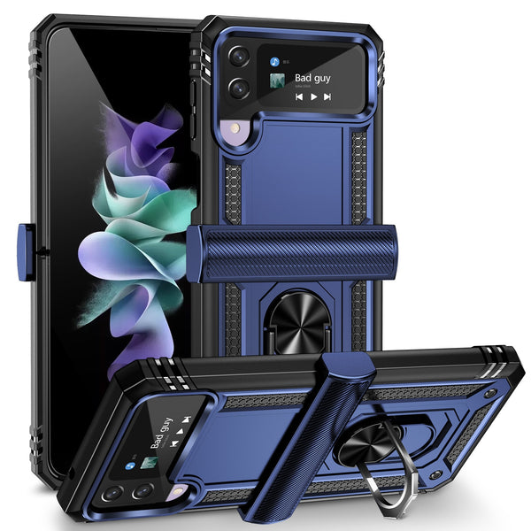 New Protective Magnetic Slip Resistant Case With Kickstand For Samsung Galaxy Z Flip 4 3 Series
