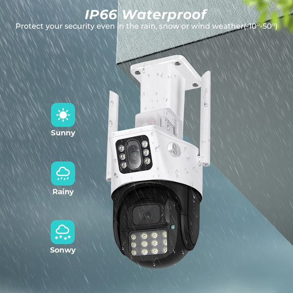 New 8MP Dual Screen Light Modes Outdoor Security Surveillance Camera With AI Auto Tracking