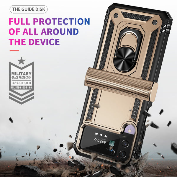 New Protective Magnetic Slip Resistant Case With Kickstand For Samsung Galaxy Z Flip 4 3 Series