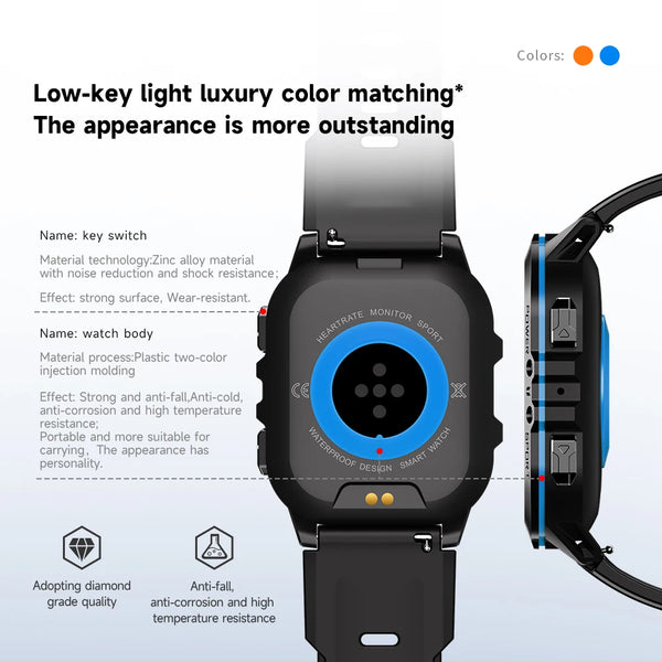 New Multisport Rugged Outdoor Waterproof Smart Watch Fitness Tracker With Bluetooth Calling