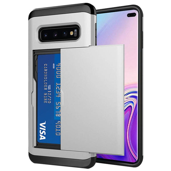 New Ultra Slim Protective Cover Case With Credit Card Slots For Samsung Galaxy S6 S7 S8 S9 S10 S20 S21 S22 Series