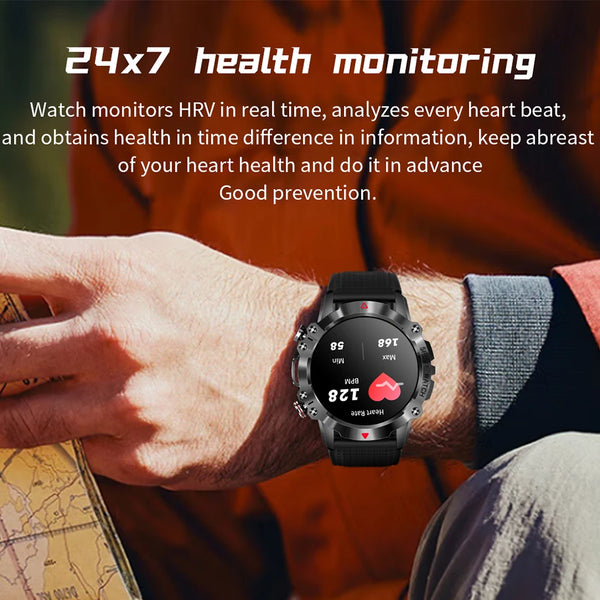 New 1.39'' Screen Outdoor Water-Resistant Smart Watch Fitness Tracker For Android IOS