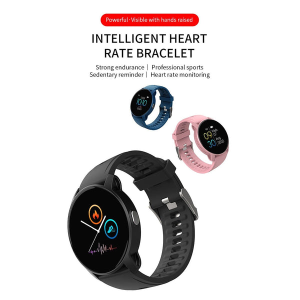 New 1.3 Inch HD Round Screen Sports Smart Watch Fitness Heart Rate Tracker