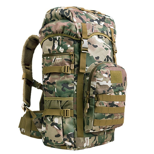 New Large Capacity Water Repellent Military-Styled Mountaineer Backpack For Hiking Camping Travel