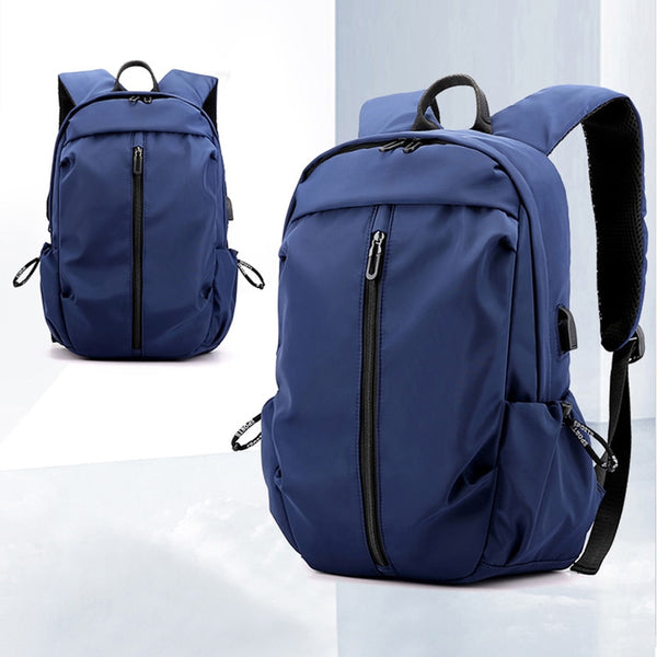 New Nylon Water-Resistant Travel Backpack Laptop Bag With USB Port