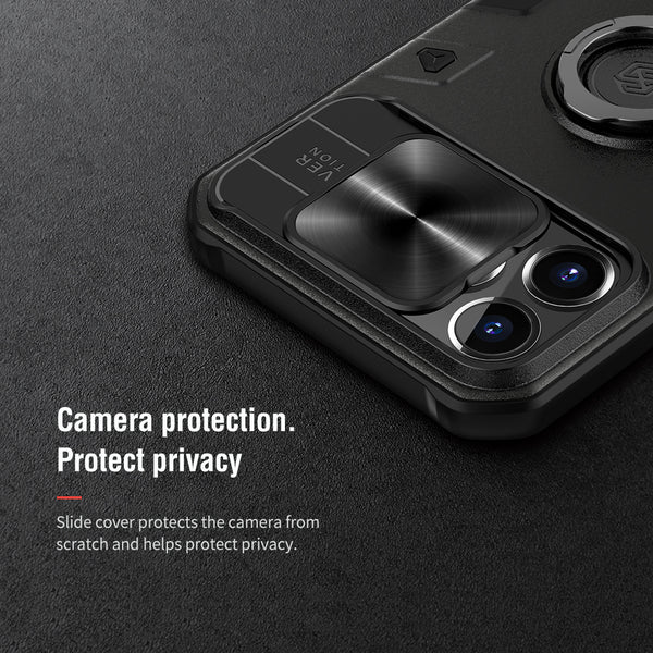 New Protective Armor Bumper Case With Finger Ring Holder Camera Lense Protection For iPhone 11 12 13 Series