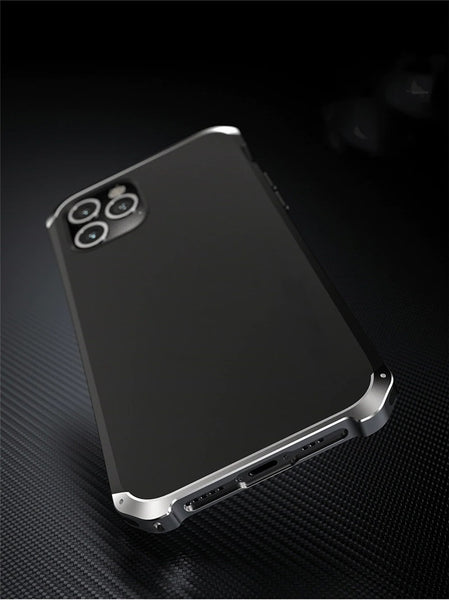 New Luxury Design Shockproof Aluminum Metal + PC Slim Bumper Cover Case iPhone 14 13 12 Series