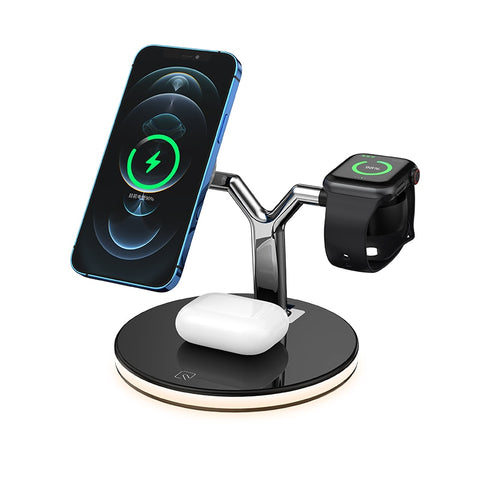 New Super Compact 3-in-1 Magnetic Wireless Fast Charger For iPhones Airpods Apple Watch