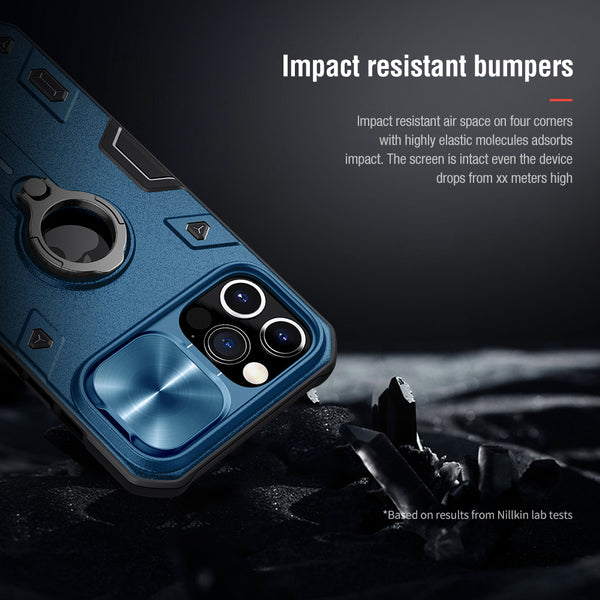 New Protective Armor Bumper Case With Finger Ring Holder Camera Lense Protection For iPhone 15 13 12 Series