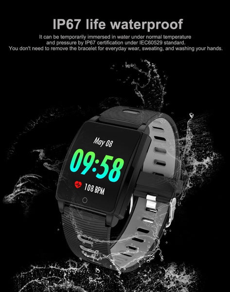New IPS Large Screen Multi-Sport Fitness Smart Watch Activity Tracker Heart Rate Blood Pressure Wristband For iOS Android
