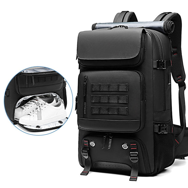 New 17 Inch Large Capacity Mountaineer Water-Repellent Outdoor Travels Backpack W/ Shoe Compartment USB Port