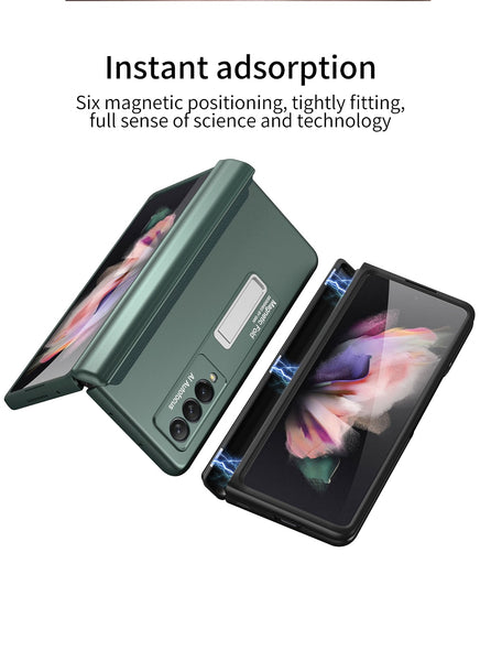 New Magnetic Ultra Thin Protective Case With Kickstand For Samsung Galaxy Fold & Flip 3 Series