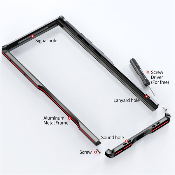 New Super Slim Protective Metallic Frame Case Shell For Samsung Galaxy S24 S23 S22 Ultra Series
