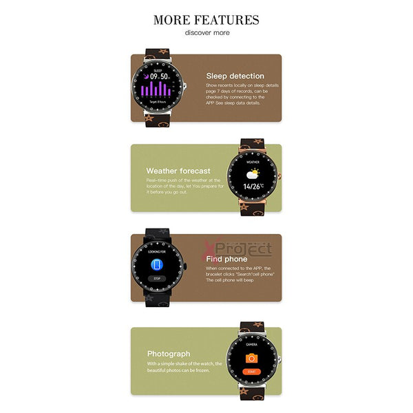 New HD Screen Fitness Wrist Tracker Sporty Smart Bracelet Watch For Women