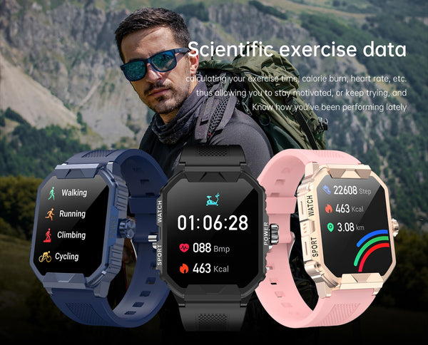 New 1.8 Inch Screen Multisport Intelligent Fitness Tracker Smart Watch For Android IOS