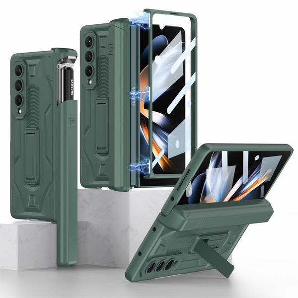 New Protective Hinge Case With Pen Slide Slot For Samsung Galaxy Z Fold 3 4 Series