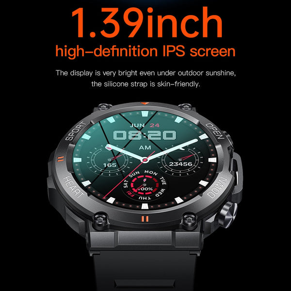 New Multisport Outdoor Fitness Tracker Sports Smart Watch With HD Touch Screen Bluetooth Calling