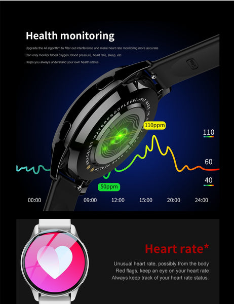 New Super Compact Fitness Tracker Sport Smart Watch With Multiple Dials For Android IOS
