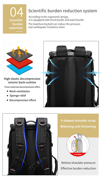 New Large Capacity Multifunctional Rugged Outdoor Mountaineering Backpack With Shoe Compartment