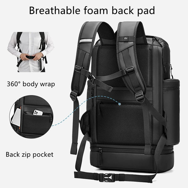 New Large Capacity Multifunctional Outdoor Travel 15 Inch Laptop Bag Backpack With USB Port Shoe Compartment