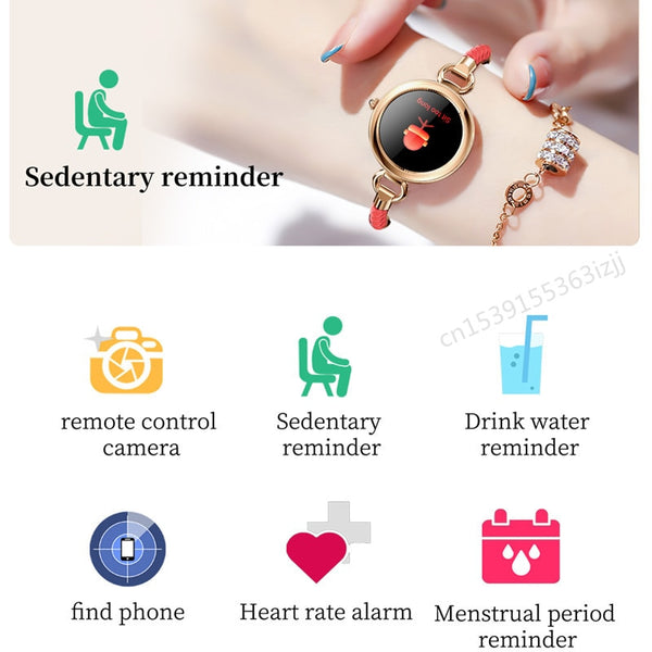 New Super Thin Multifunctional Fitness Tracker Sport Women's Smart Watch Bracelet For Android IOS