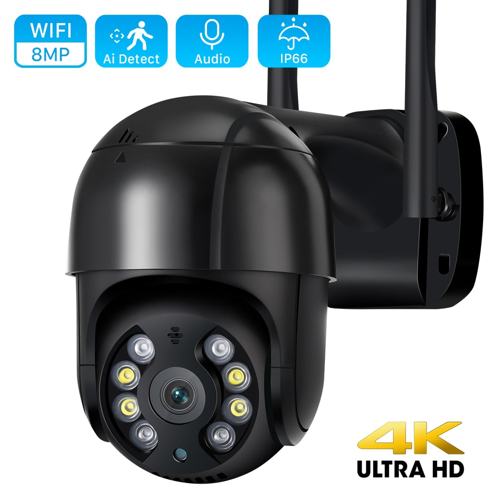 New HD Outdoor Wireless WIFI IP Security CCTV Surveillance Camera With AI Human Detection
