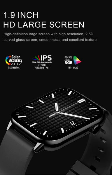 New 1.9 Inch Touch Screen Professional Waterproof Multisport Fitness Tracker Smart Watch For Android IOS