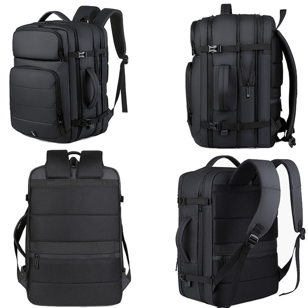 New 17 Inch Large Capacity Expandable Water-Resistant Notebook Laptop Bag Backpack With USB Port For Business & Travel