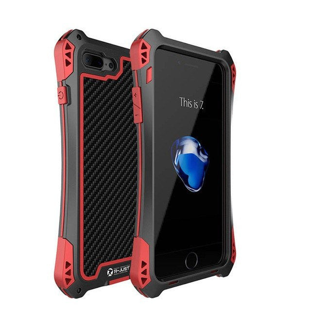 New Carbon Fiber Suited Outdoor Shockproof Alloy Case Cover for iPhone