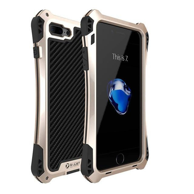 New Carbon Fiber Suited Outdoor Shockproof Alloy Case Cover for iPhone