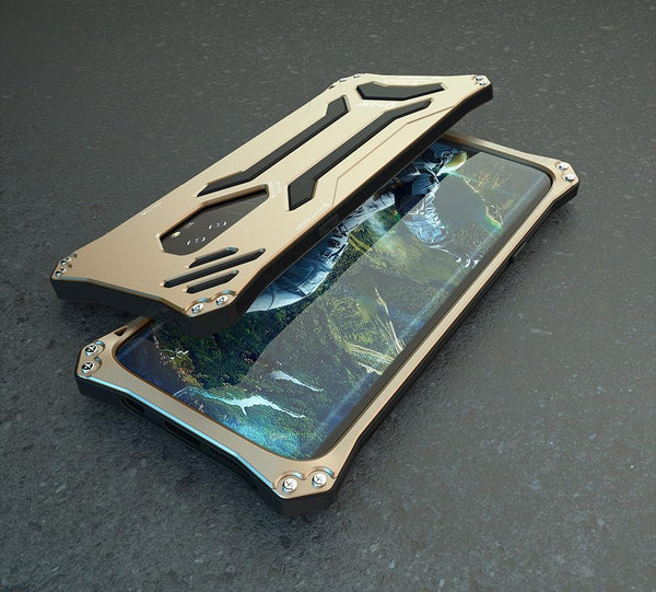 New Futuristic Style Aluminum Full Wrap Protective Metallic Case for iPhone 11 Pro Max Series.