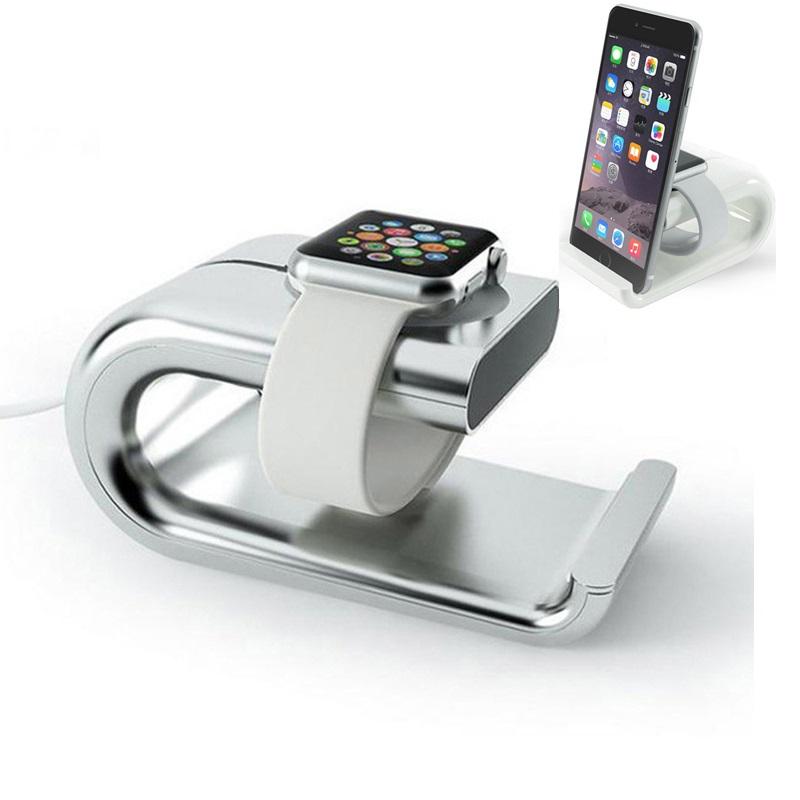 New Acrylic Charging Dock Station Bracket Cradle Stand Holder Charger for iPhone 5C 5S 6 6S 7 8 X Plus & Apple Watch