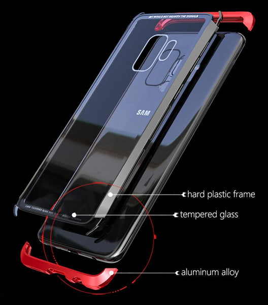 New Ultra Slim Luxury Design Metallic Frame Shell Clear Back Cover Bumper for Samsung Galaxy S9 / S9 Plus / Note 8 / Note 9