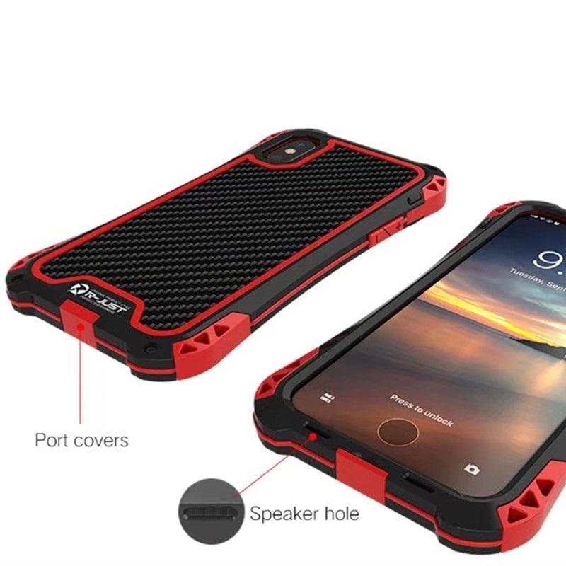 New Carbon Fiber Suited Outdoor Shockproof Alloy Case Cover for iPhone