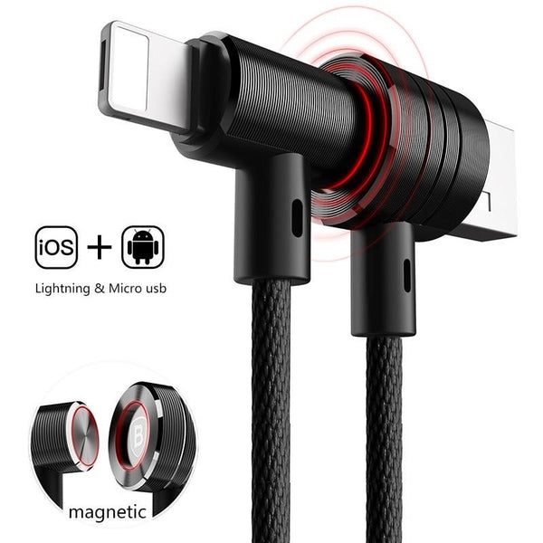 New Dual-use USB Magnetic Charger Cable For iPhone 5 6 7 Samsung Galaxy Series Huawei Xiaomi and Tablets.