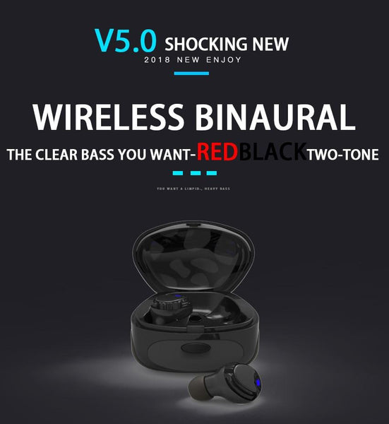 New True Wireless Bluetooth 5.0 Earbuds Earphone Twins In-Ear Headset With Mic & Charge Box