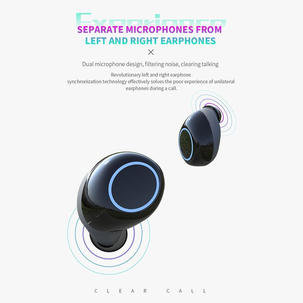 New TWS Bluetooth 5.0 Wireless Earphone Sport Handsfree Earbuds Headset