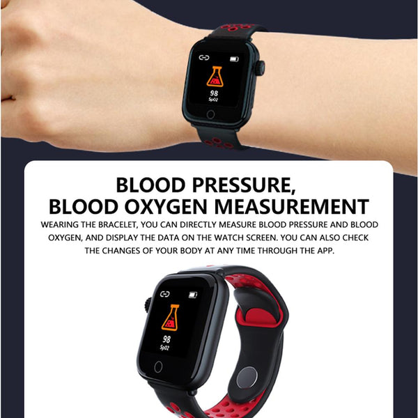 New Heart Rate Blood Pressure Monitor Multi-Sport IP67 Waterproof Smart Watch For Android IOS
