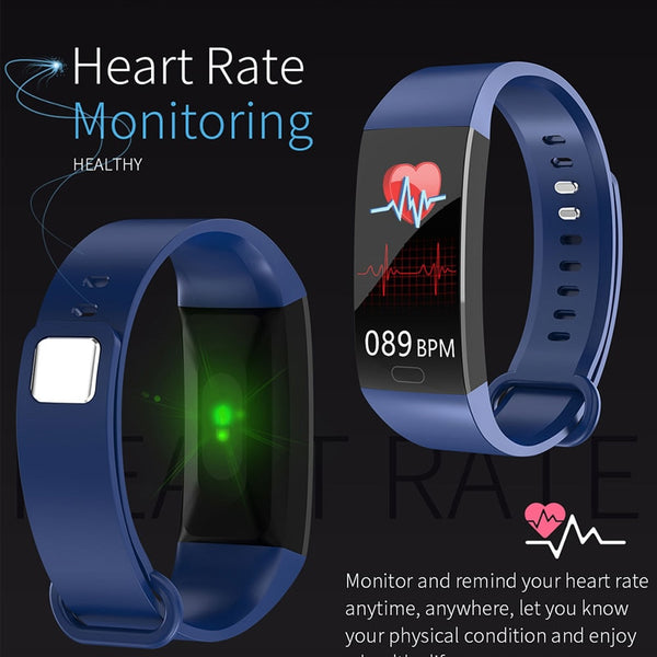 New Sport Fitness Tracker Waterproof Heart Rate Monitor Smart Wristband Watch For iPhones Android
